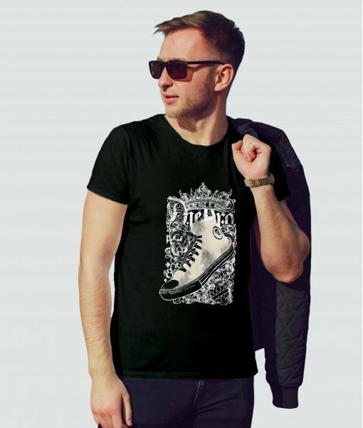Мъжка тениска с щампа Арт Crowned sneaker - TShirtArtShop.com